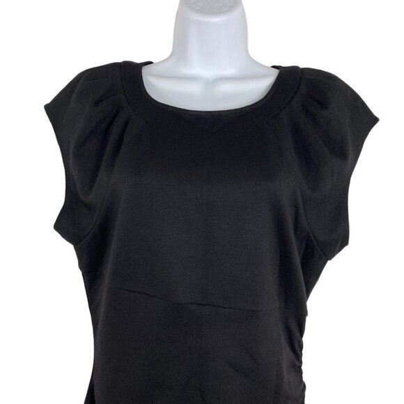 Diane Von Furstenberg Thane Dress Wool Blend Black NWT‎ Women's Size 10 - Picture 3 of 11